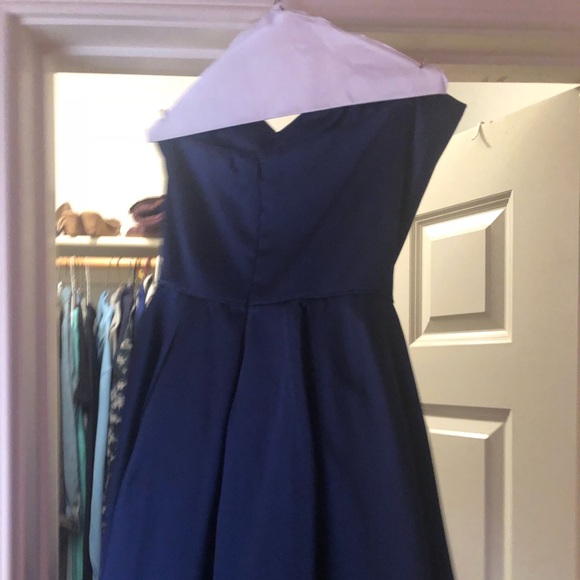Sherri Hill full navy dress - Picture 2 of 4